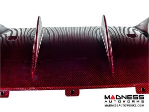 Alfa Romeo Giulia Rear Diffuser - Carbon Fiber - Quadrifoglio Model - Light Red Candy 